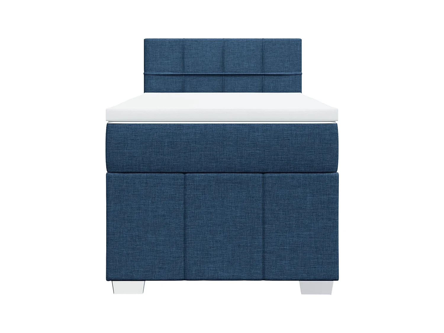 Sommier à lattes de lit avec matelas Bleu 90x200 cm Tissu