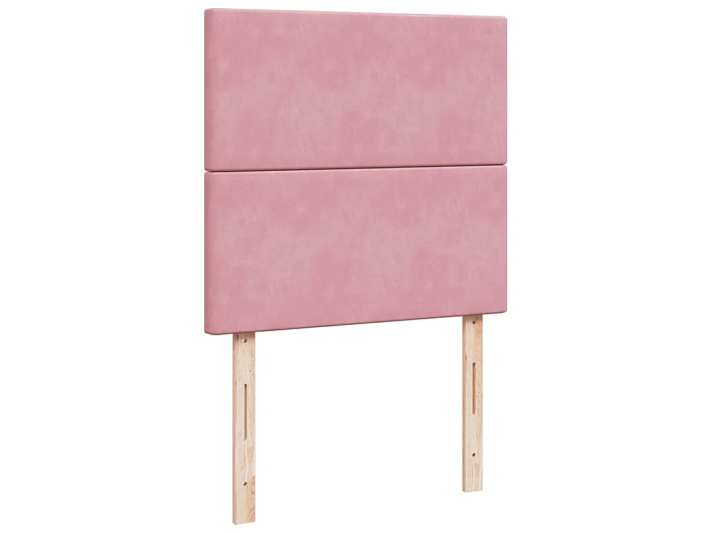 Boxspringbett mit Matratze Rosa 100x200 cm Samt
