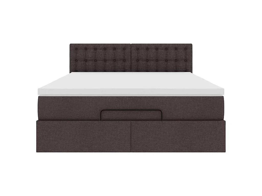 Struttura Letto Pouf con Materasso 140x200 cm in Tessuto