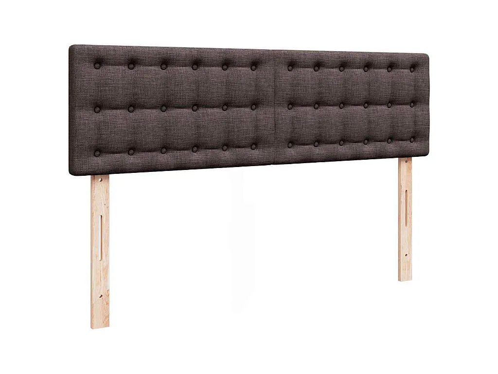 Ottoman-Bett mit Matratze & LEDs Dunkelbraun 140x200 cm Stoff