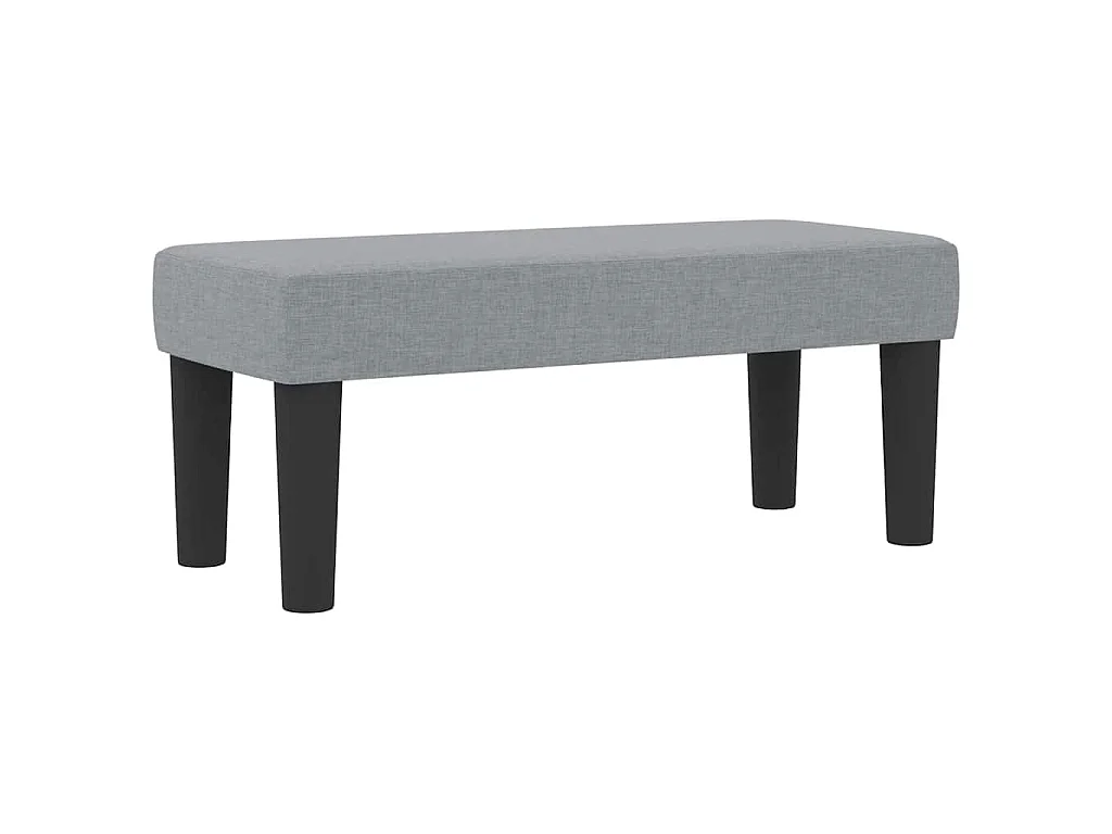 Boxspringbed met hoofdeinde Lichtgrijs 90 x 200 cm Stof