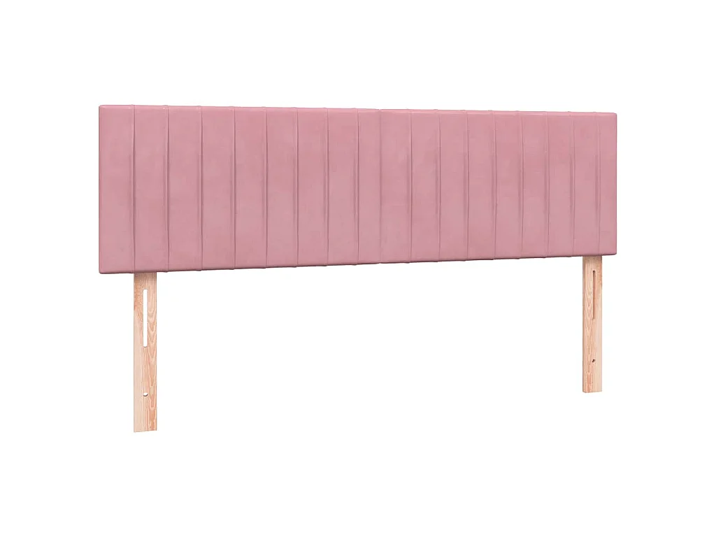 Cama box spring con colchón terciopelo rosa 160x210 cm