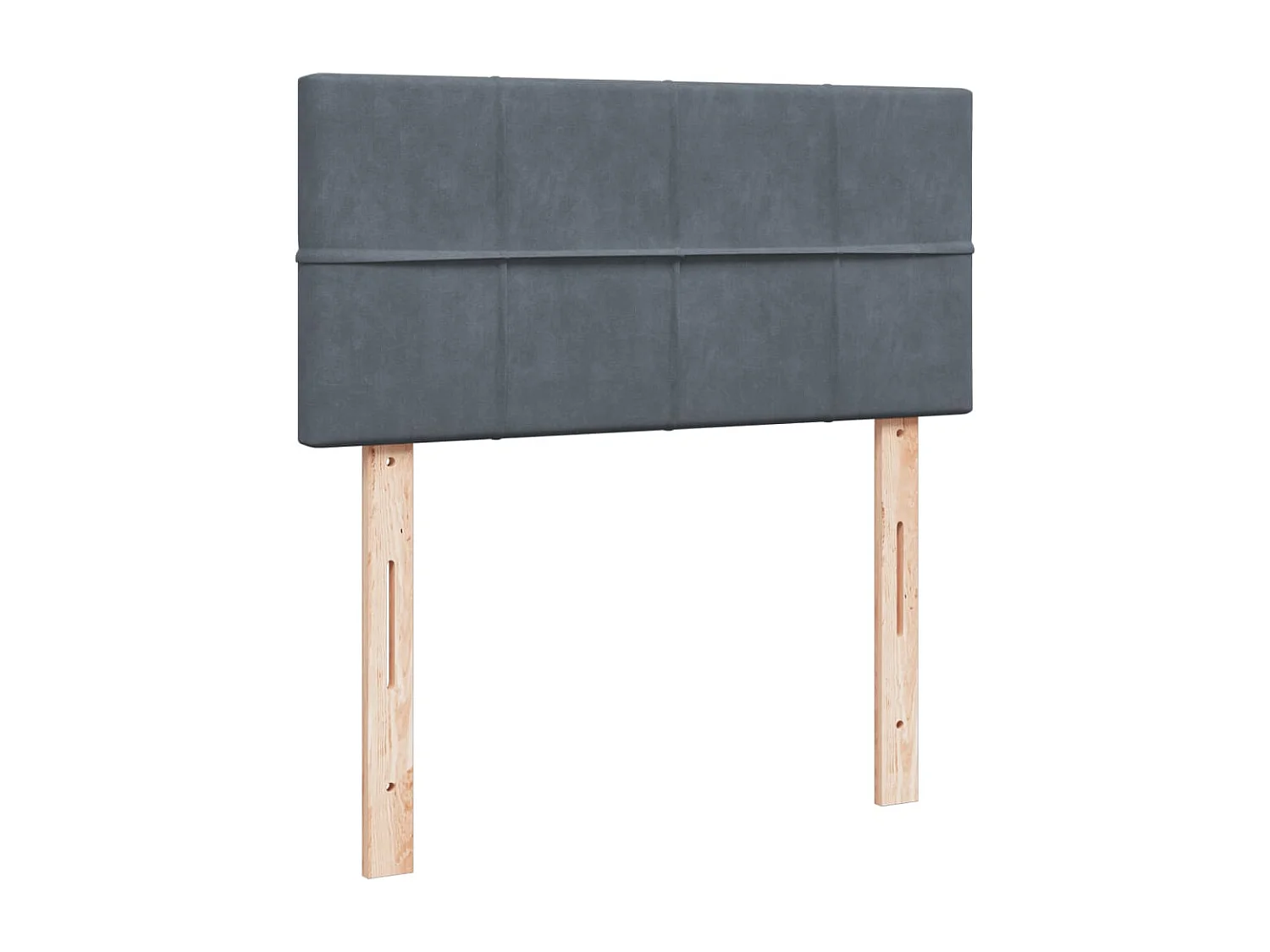Cama box spring con colchón terciopelo gris oscuro 90x200 cm