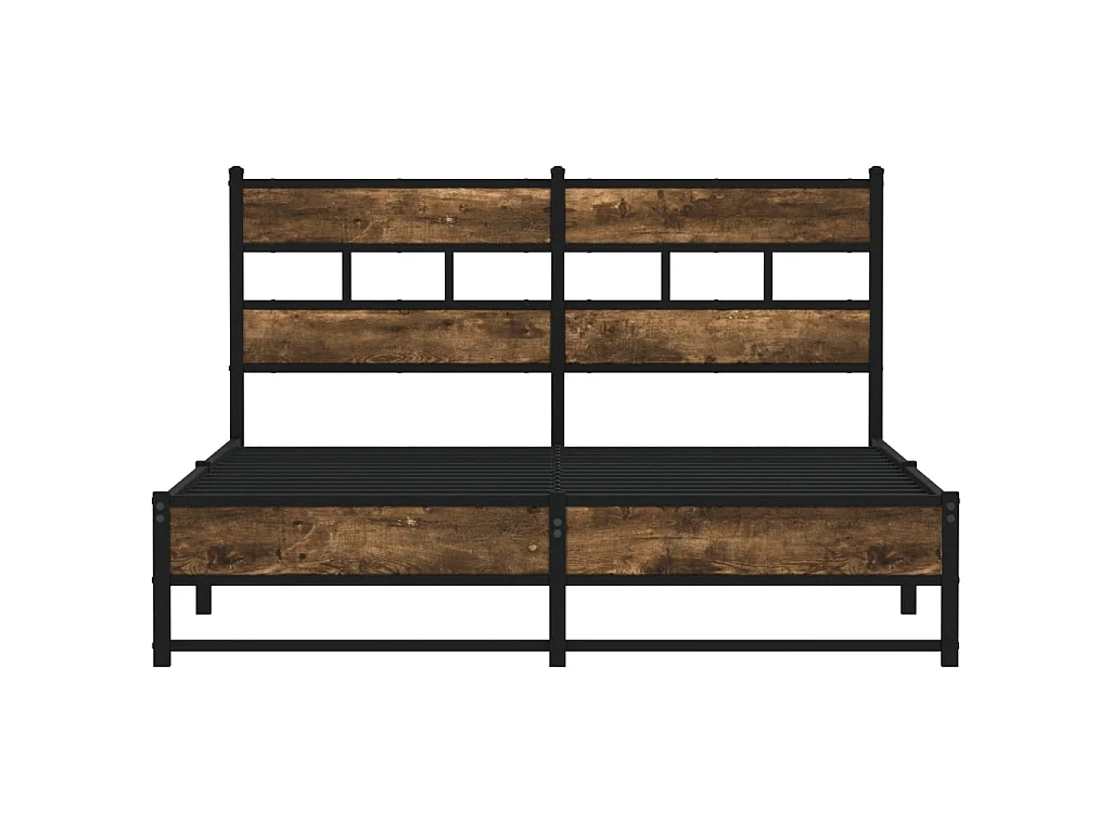 Giroletto senza Materaso in Metallo Rovere Fumo 140x190 cm