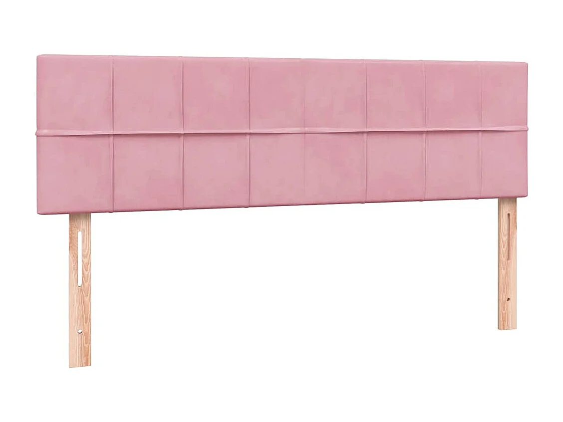 Boxspring met matras fluweel roze 160x220 cm