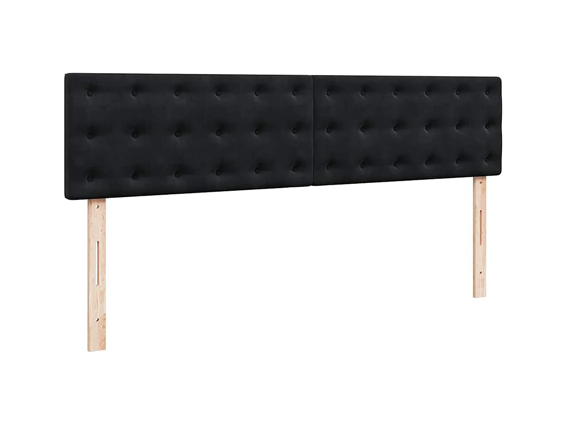 Ottoman-Bett mit Matratze & LEDs Schwarz 160x200 cm Samt