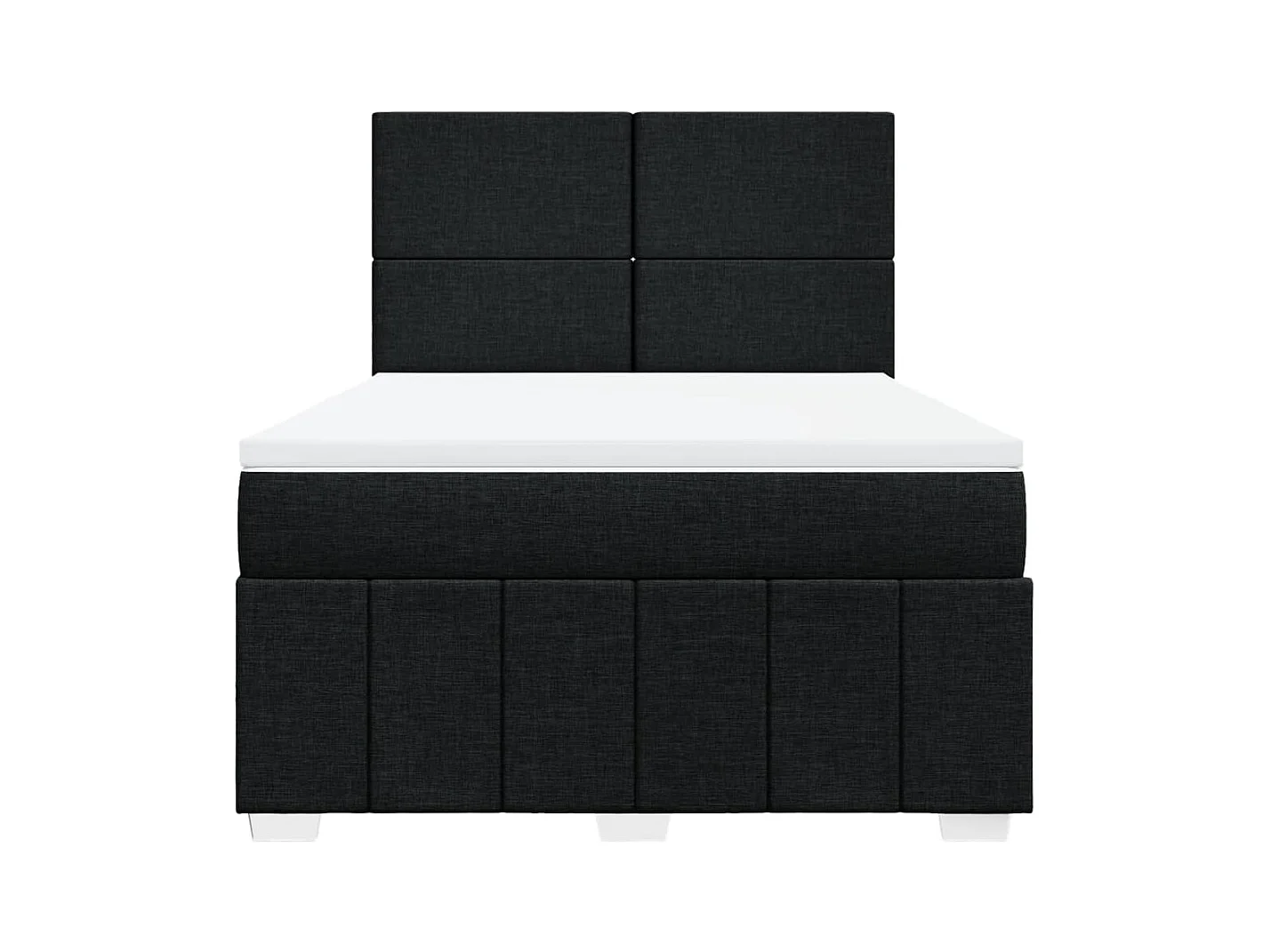 Boxspringbett mit Matratze Schwarz 140x190 cm Stoff