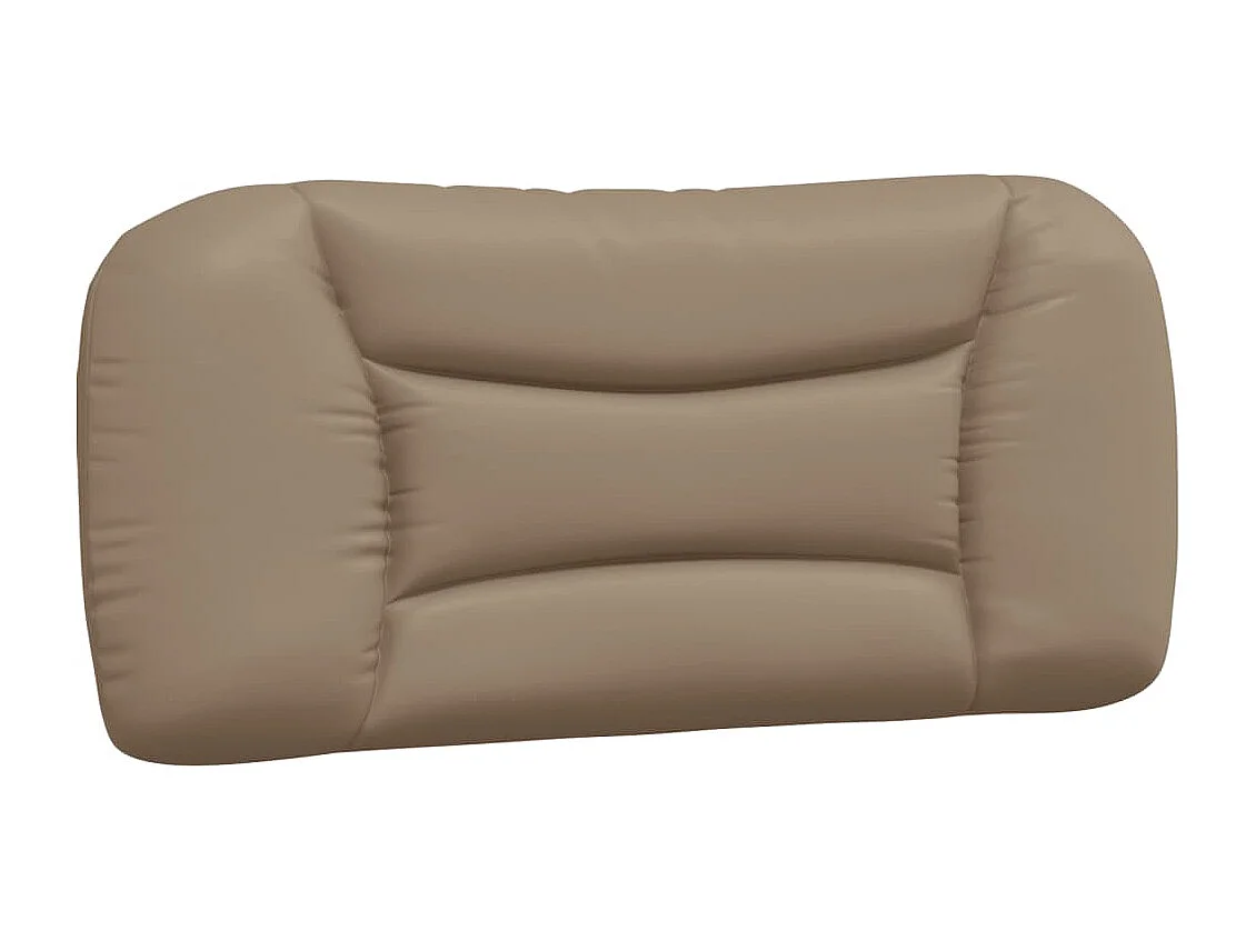 Estructura de cama sin colchón Hvar cuero sintético capuchino 90x200 cm