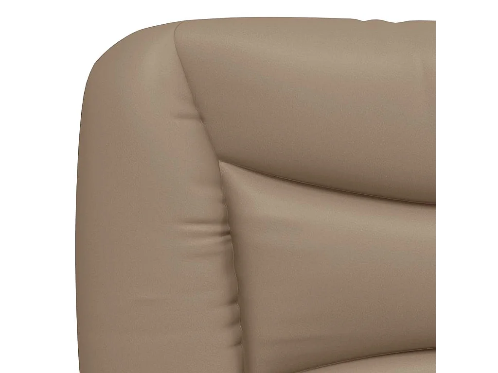 Estructura de cama sin colchón Hvar cuero sintético capuchino 90x200 cm