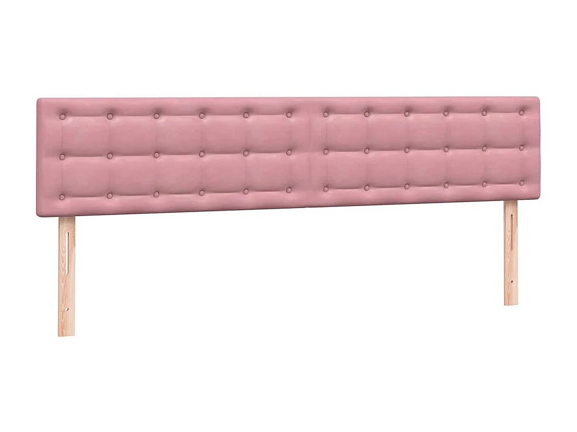 Boxspring met matras fluweel roze 180x210 cm