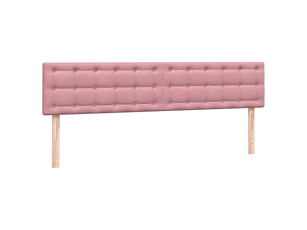 Boxspring met matras fluweel roze 180x210 cm