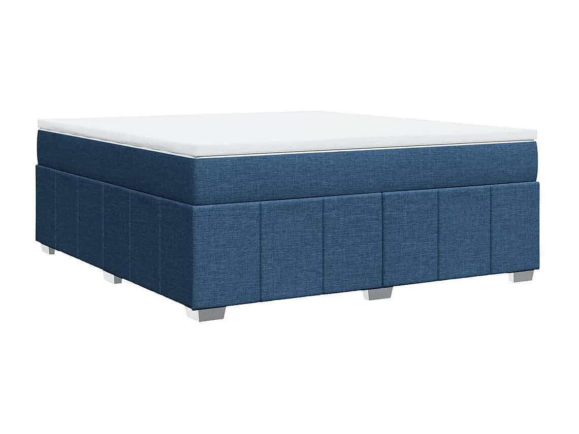 Boxspringbett mit Matratze Blau 180x200 cm Stoff