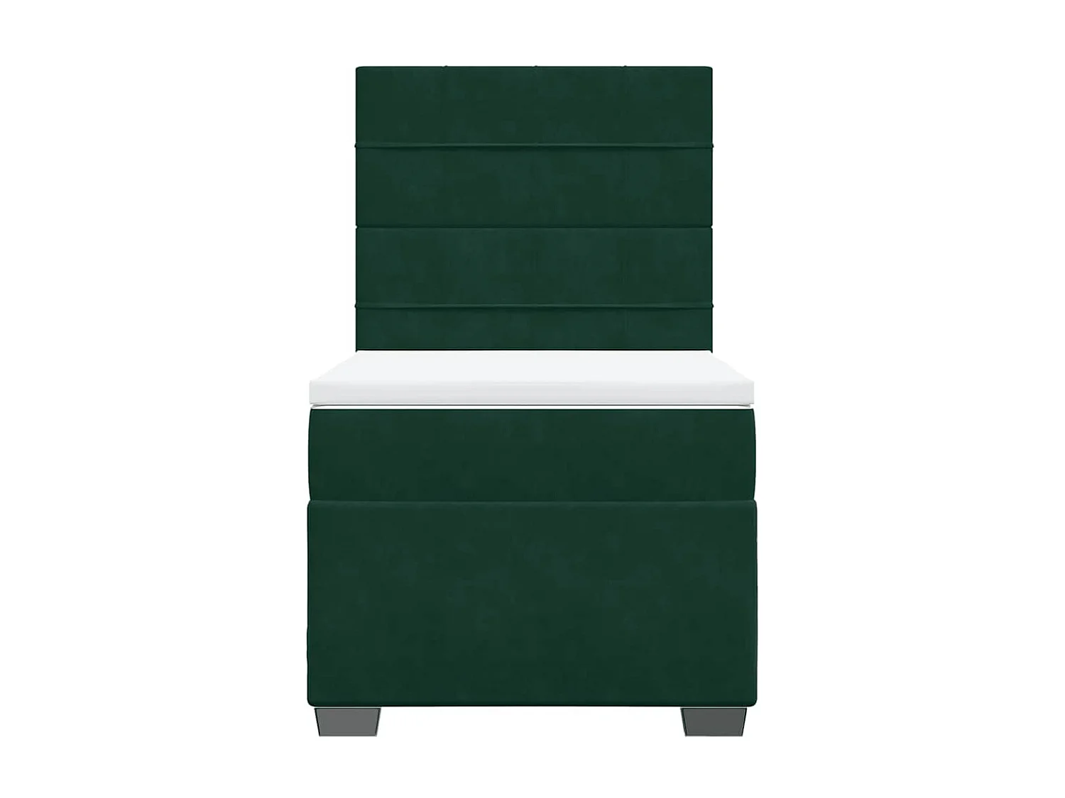 Boxspringbett mit Matratze Dunkelgrün 90x200 cm Samt