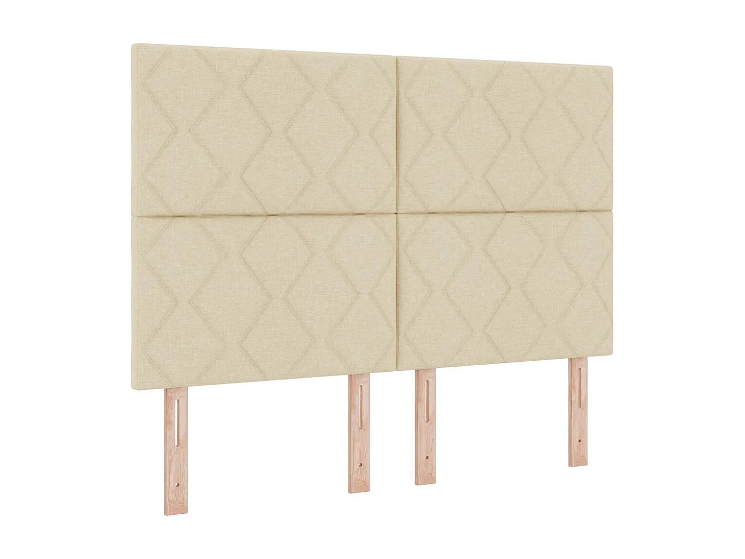 Lit à ressorts avec matelas Crème 140 x 190 cm tissu