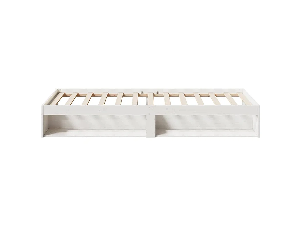 Dormeuse senza Materasso Bianca 90x200 cm Legno Massello Pino