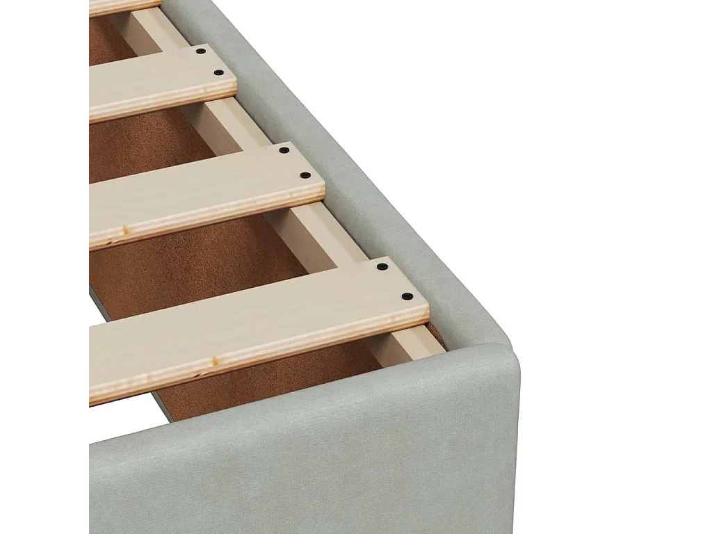 Boxspring met matras fluweel lichtgrijs 90x190 cm