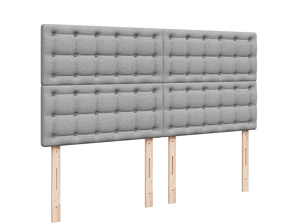 Boxspring met matras stof lichtgrijs 180x200 cm