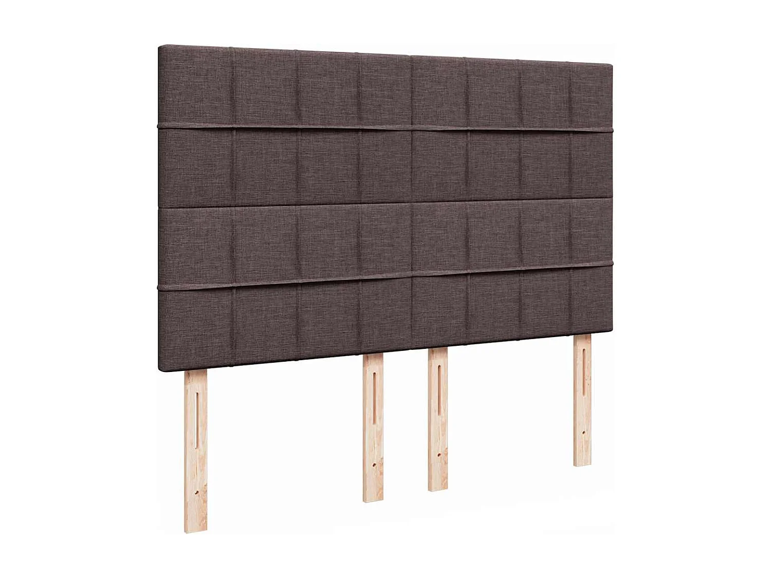 Ottoman-Bett mit Matratze & LEDs Dunkelbraun 140x200 cm Stoff