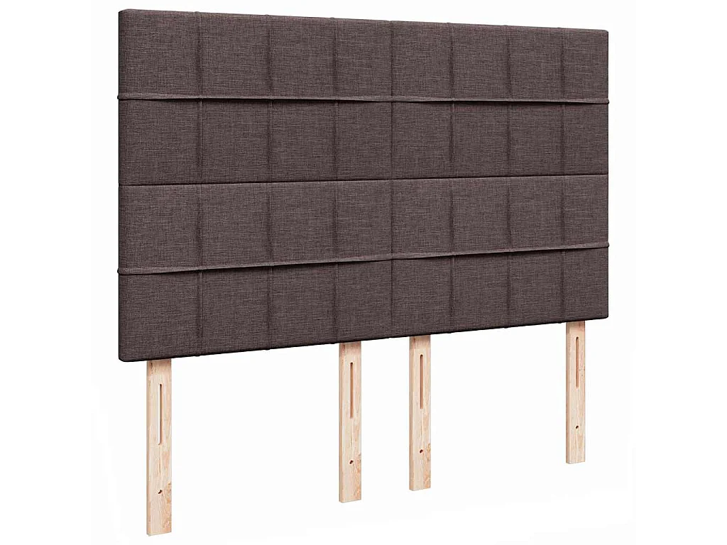 Ottoman bed met matras en LED's 140x200cm stof donkerbruin