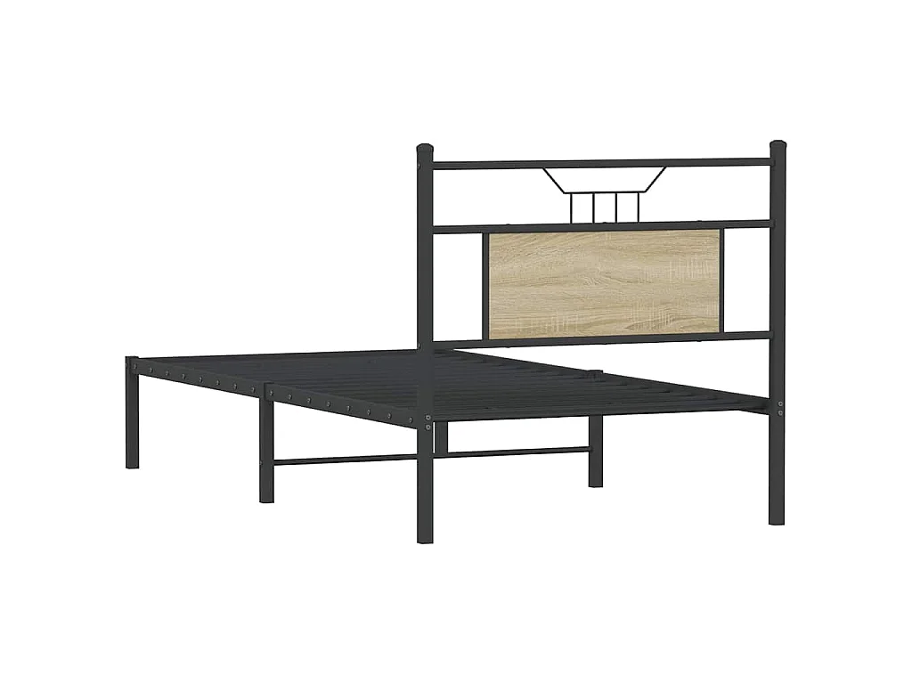 Giroletto senza Materasso Rovere Sonoma 90x190 cm in Truciolato