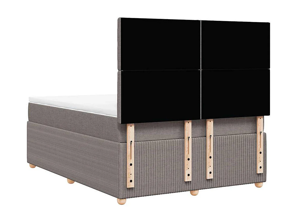 Boxspring met matras stof taupe 160x200 cm