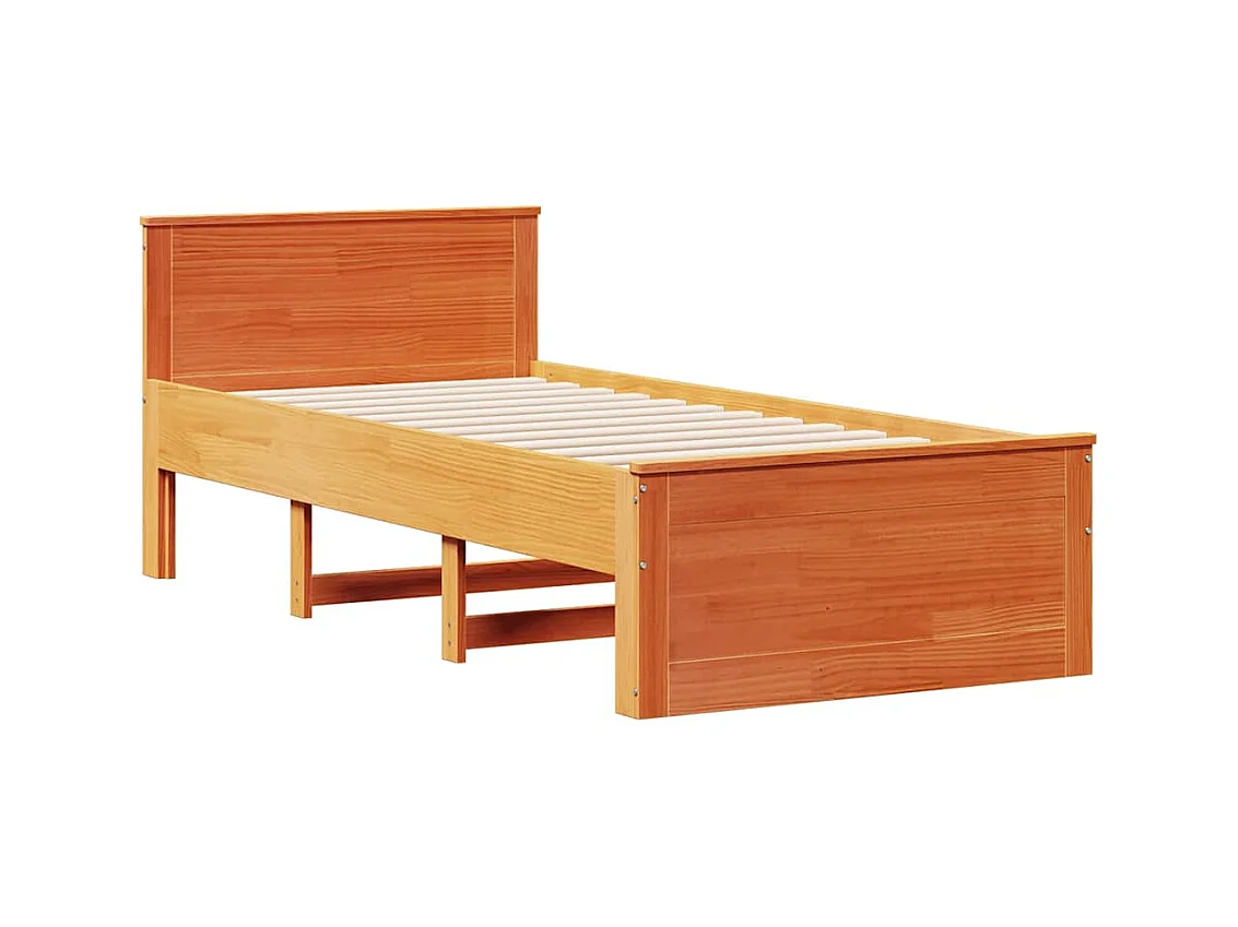 Cadre de lit sans matelas avec tête de lit 90x190cm bois de pin