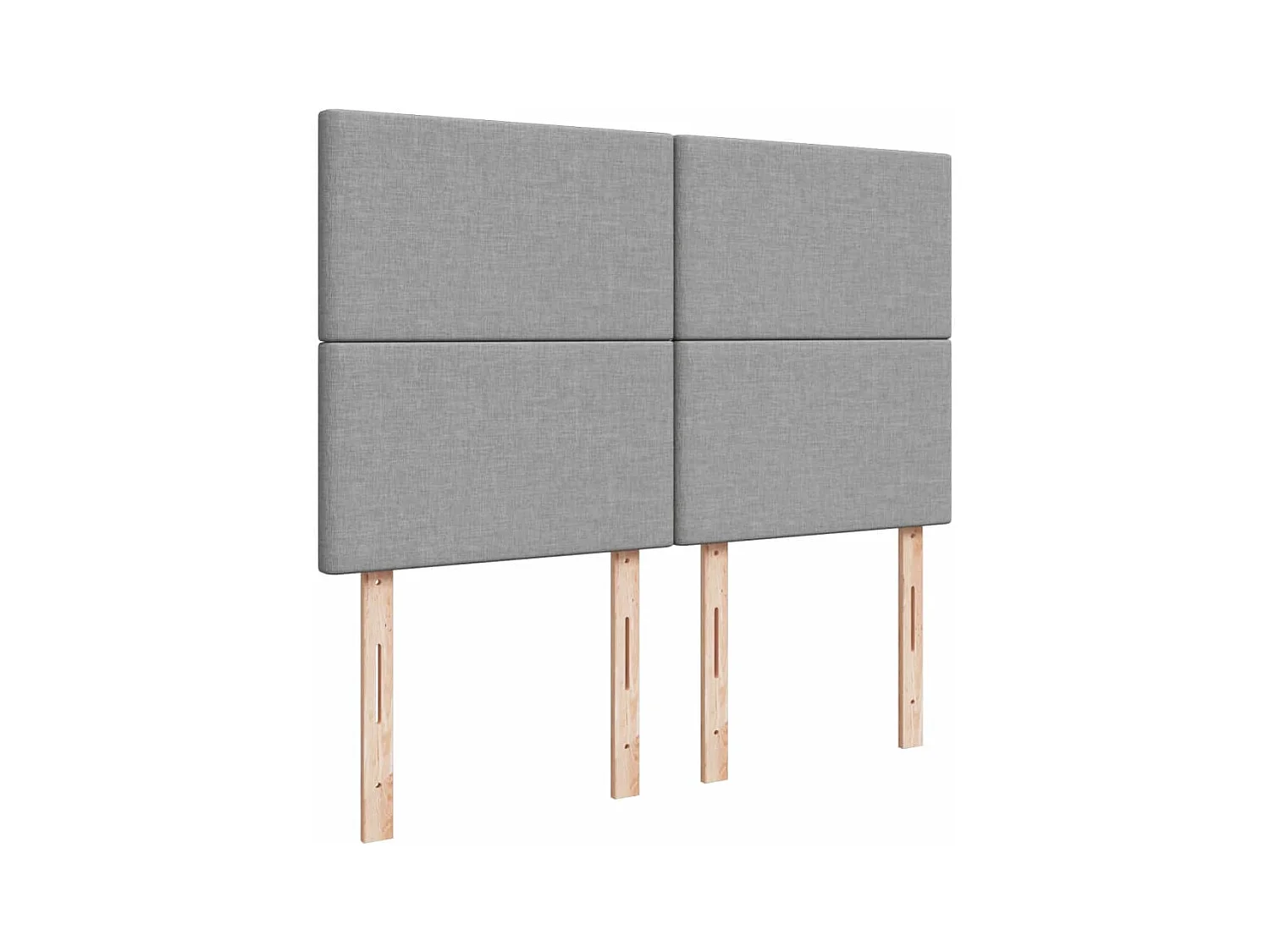 Boxspringbett mit Matratze Hellgrau 140x200 cm Stoff