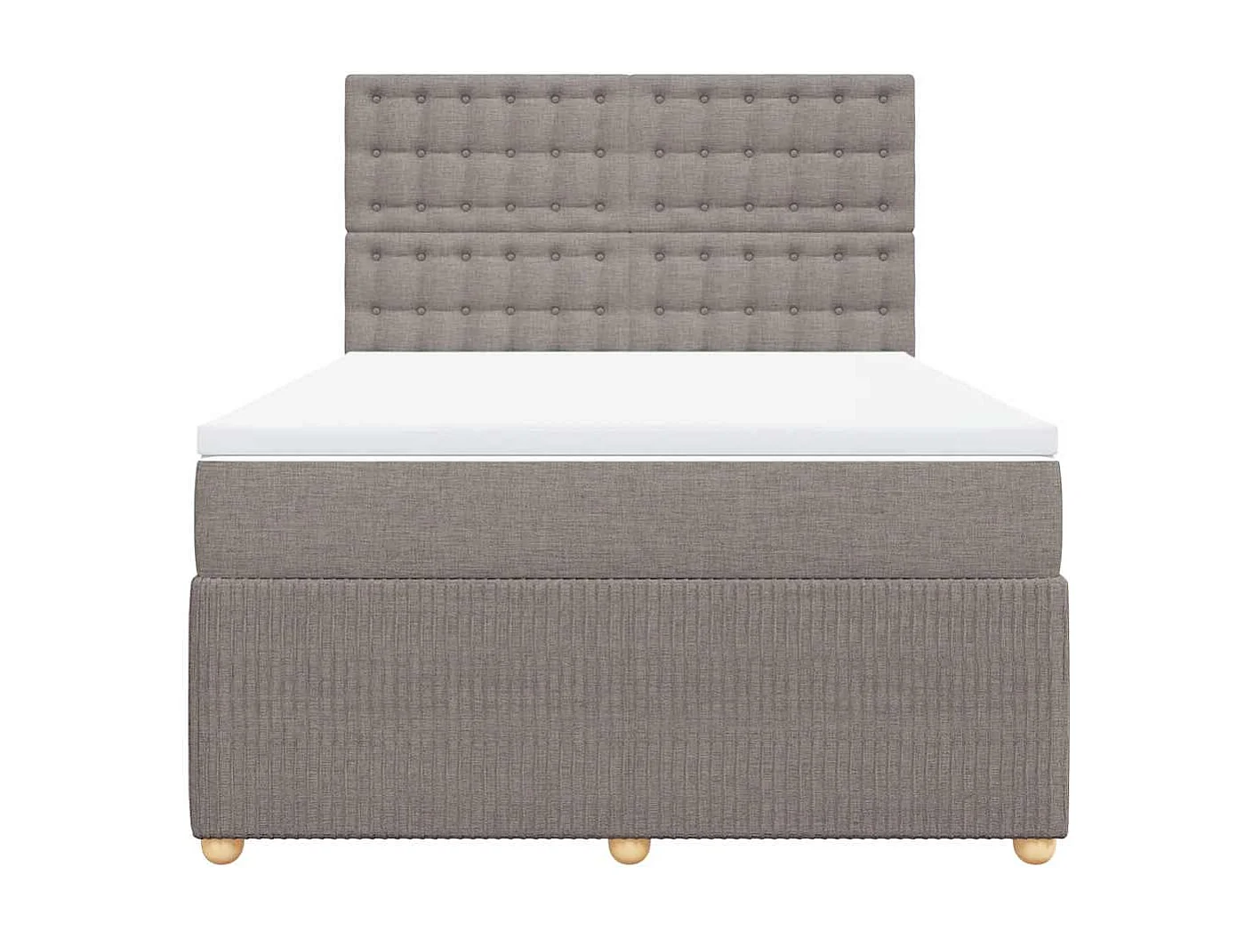 Boxspring met matras stof taupe 140x190 cm