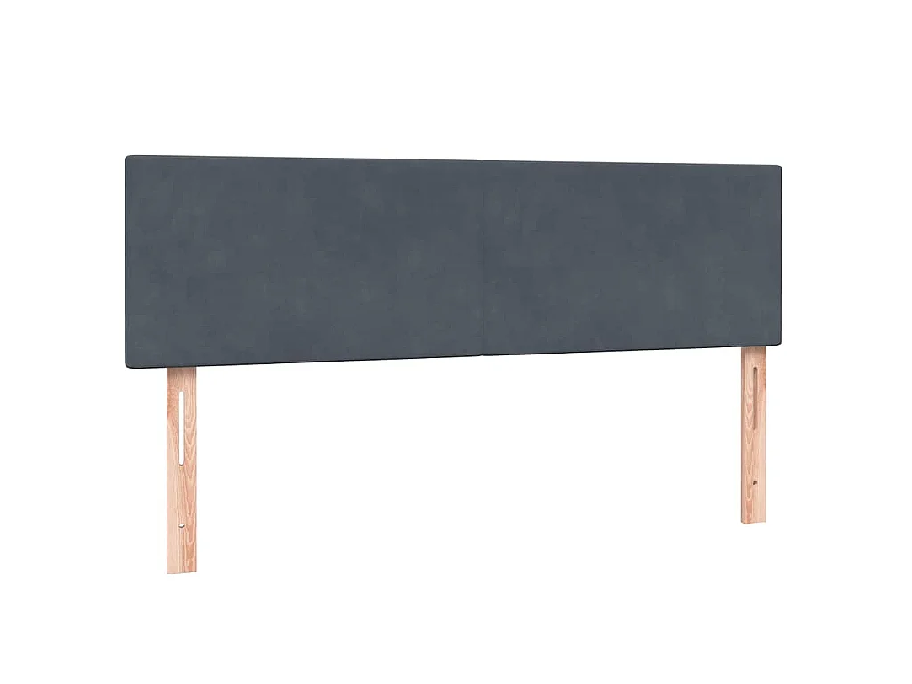 Cama com molas/colchão 160x210 cm veludo cinzento-escuro