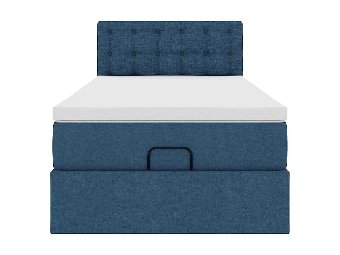 Ottoman-Bett mit Matratze Blau 90x190 cm Stoff