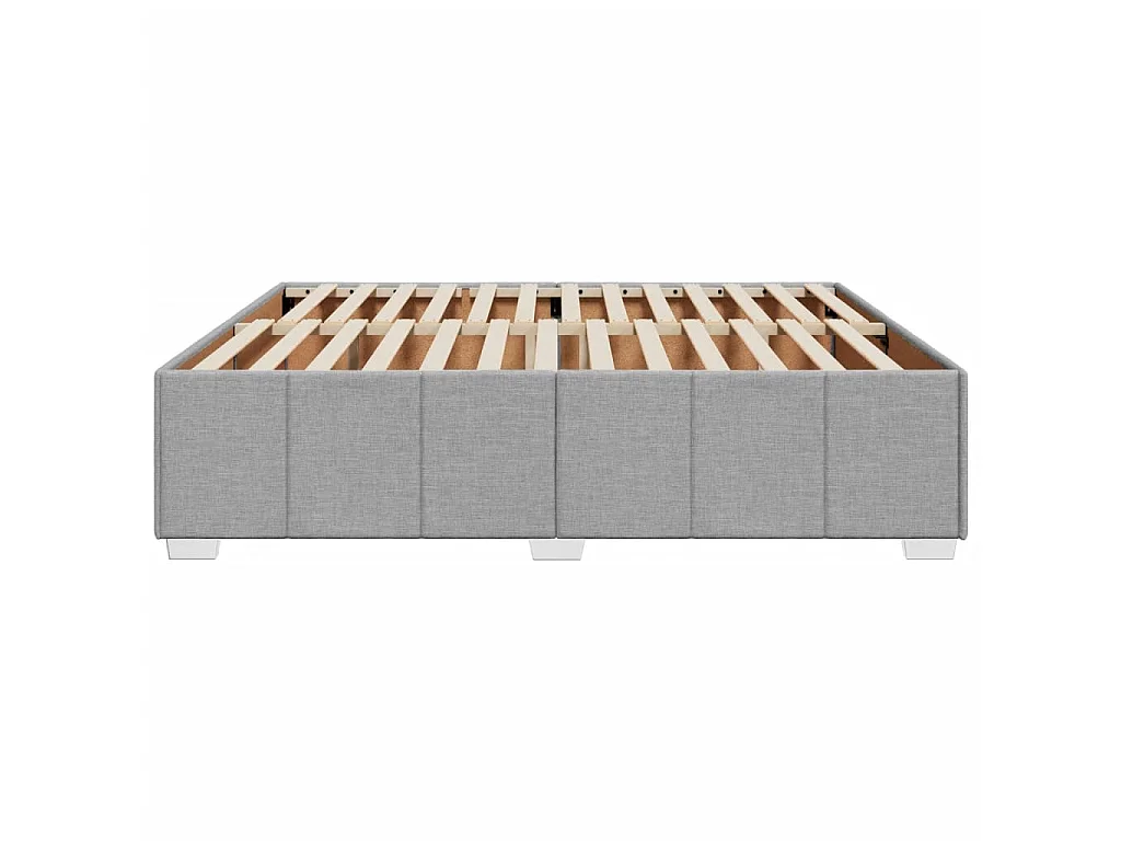 Cama sin colchón tela gris claro 180x200 cm