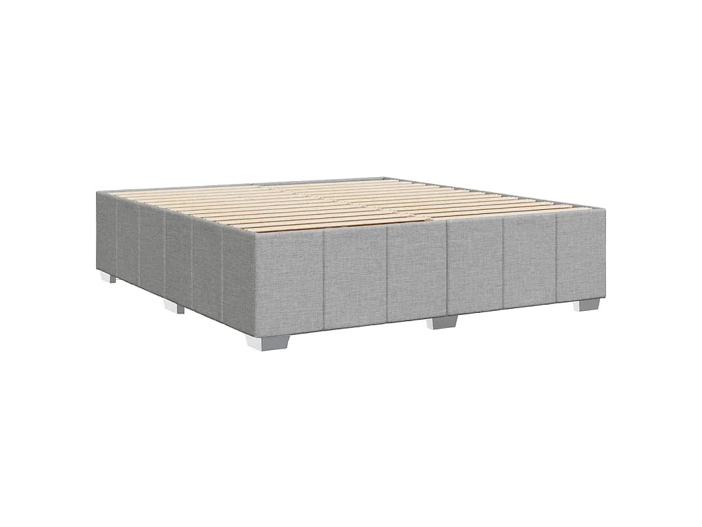Cama sin colchón tela gris claro 180x200 cm