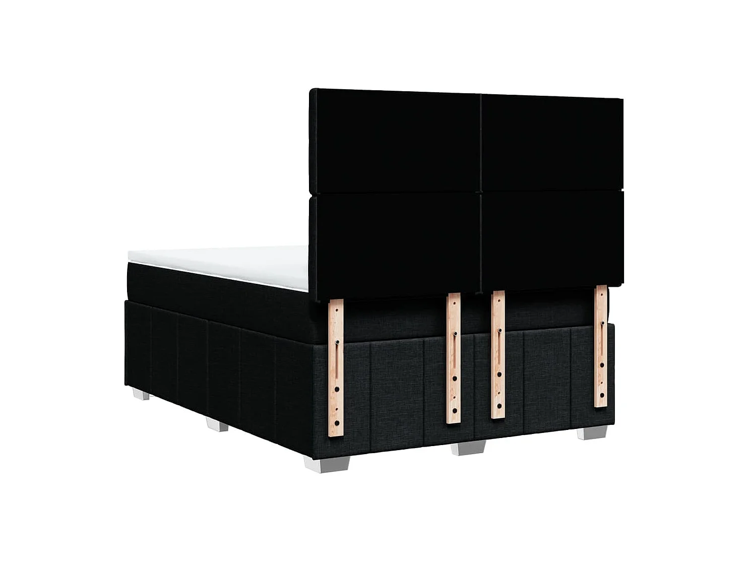 Boxspringbett mit Matratze Schwarz 140x200 cm Stoff