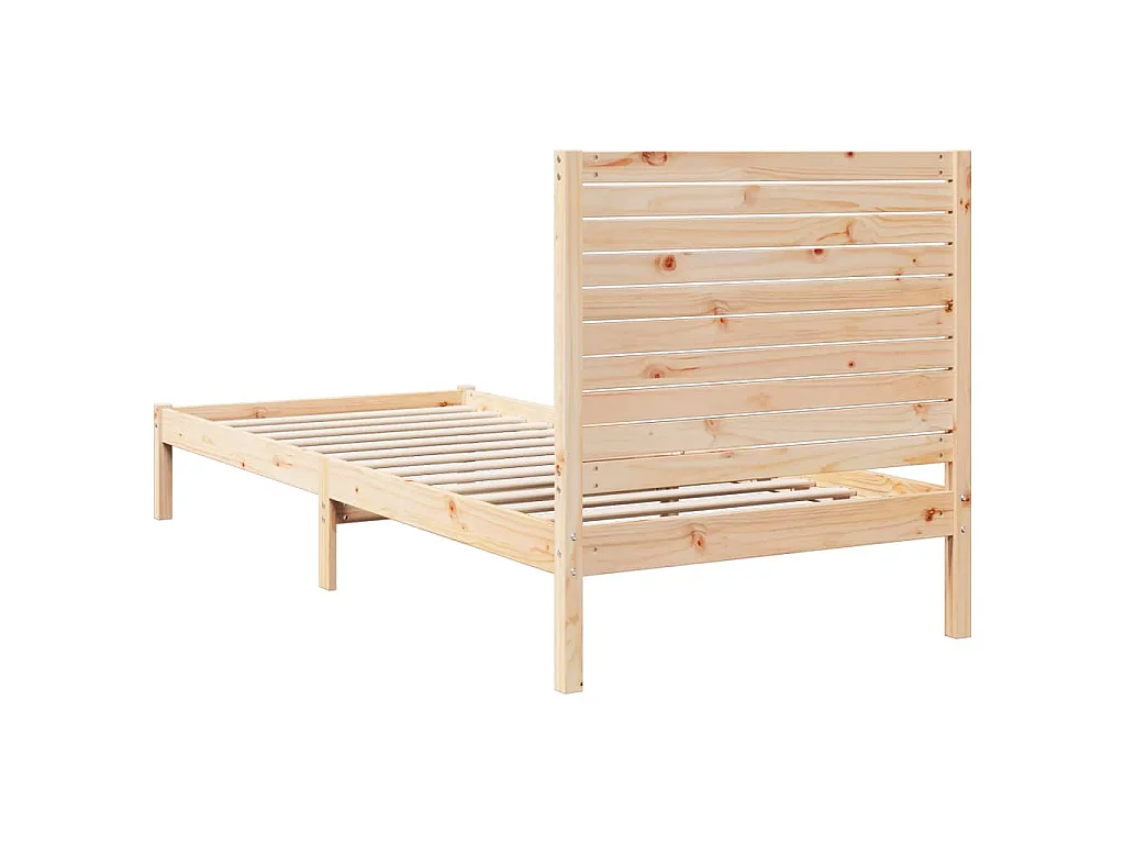 Cadre de lit extra long sans matelas 90x220 cm bois massif