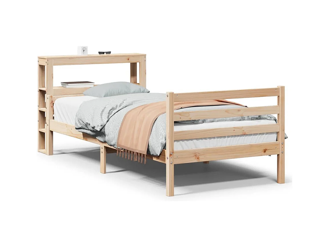 Cadre de lit avec tête de lit sans matelas 100x200 cm