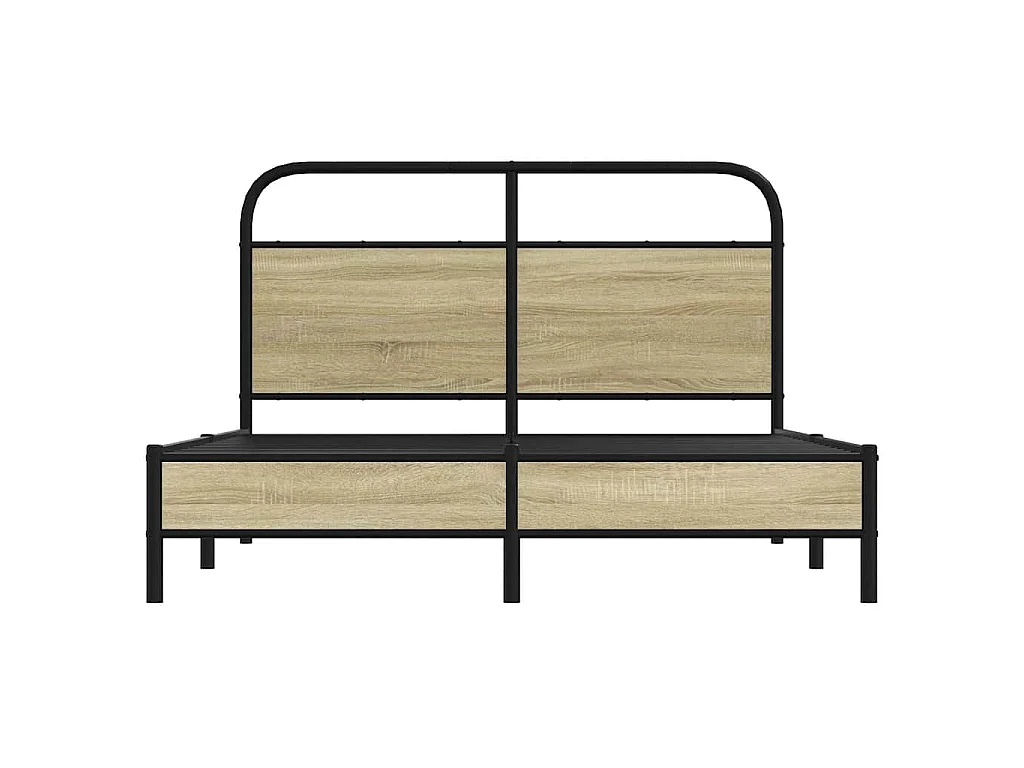 Cadre de lit sans matelas 140x190 cm chêne sonoma