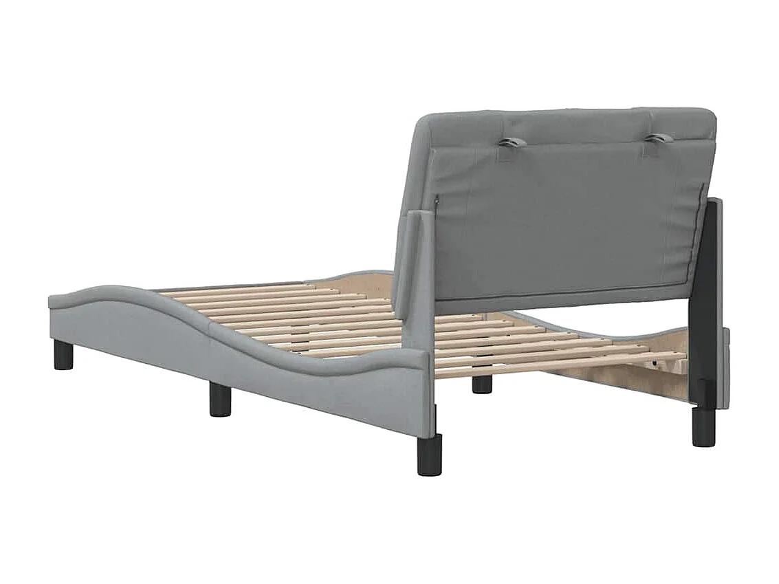 Giroletto senza Materasso Grigio Chiaro 90x190 cm Tessuto