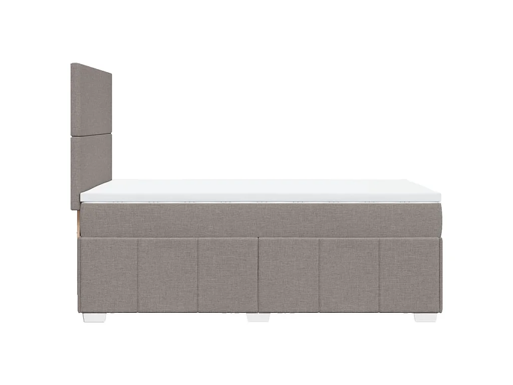 Giroletto a Molle con Materasso Tortora 100x200 cm in Tessuto
