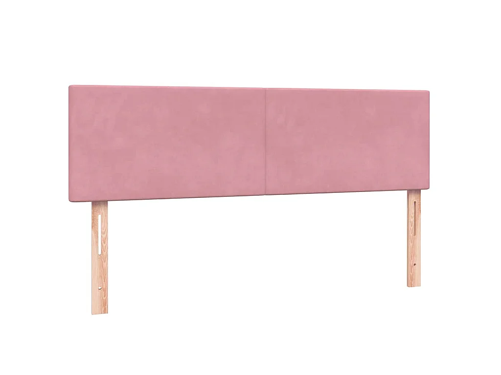 Giroletto a Molle con Materasso Rosa 140x210 cm in Velluto