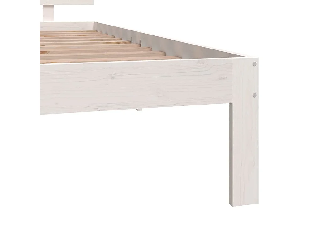 Cadre de lit sans matelas blanc 90x190 cm