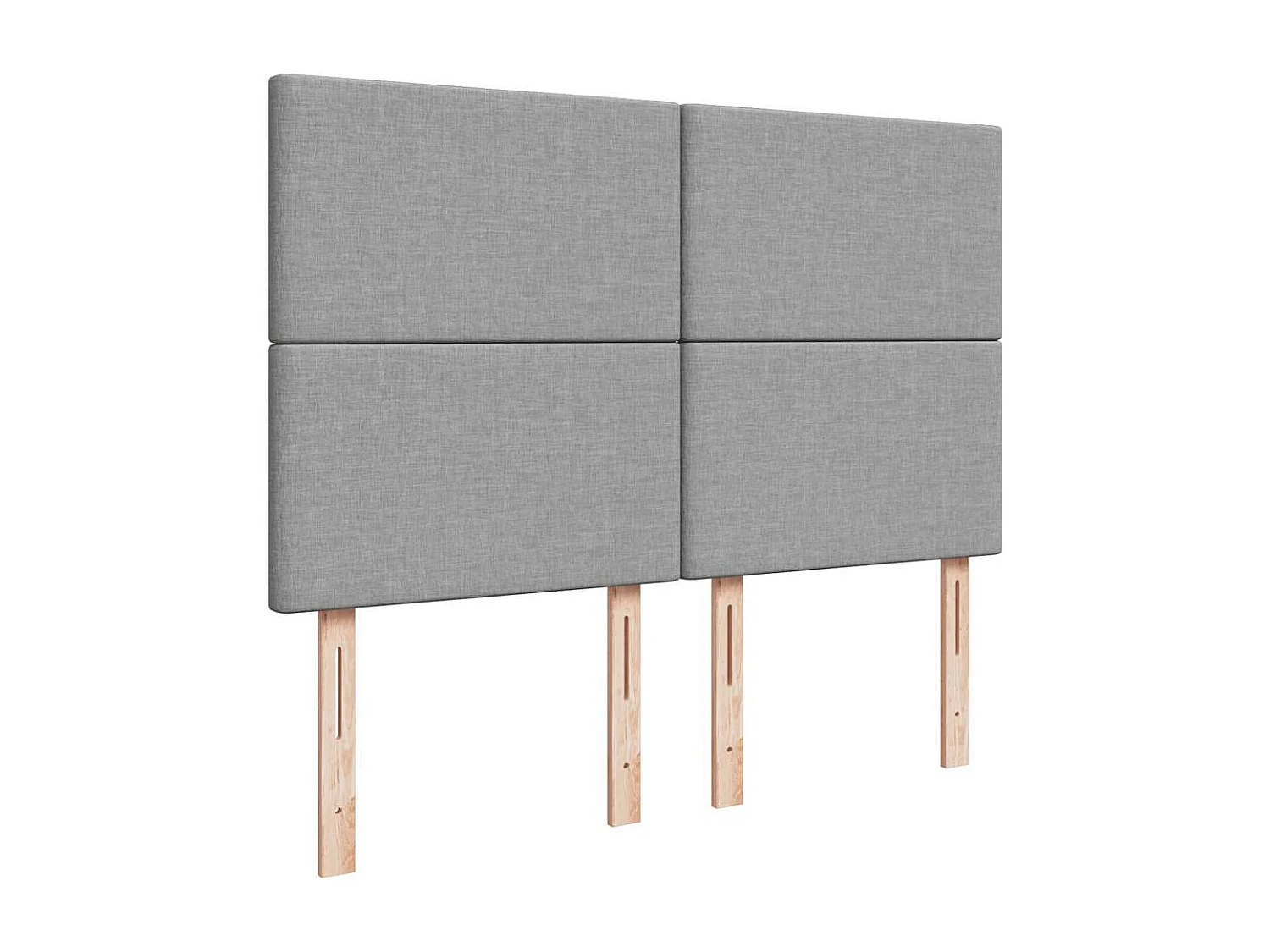 Cadre de lit ottoman et matelas gris clair 140x200 cm tissu