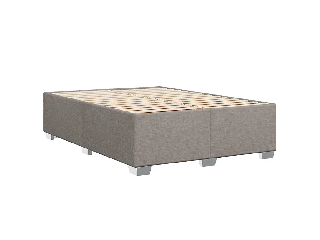 Boxspring met matras stof taupe 140x200 cm