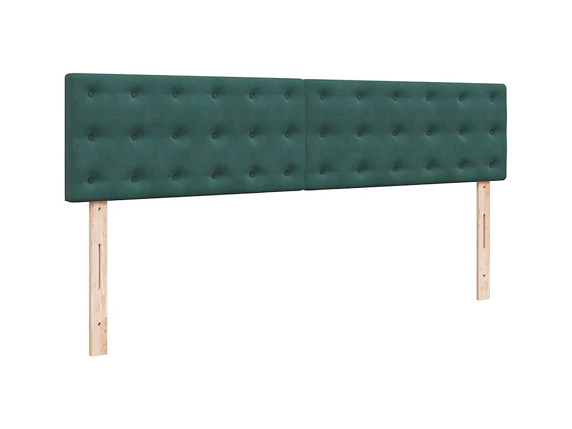 Cadre de lit ottoman avec matelas vert foncé 180x200cm velours