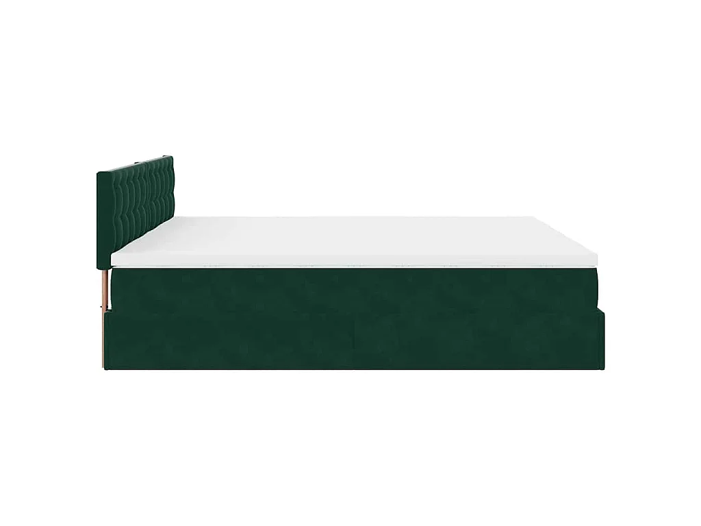 Struttura Letto Pouf con Materassi 180x200 cm Velluto