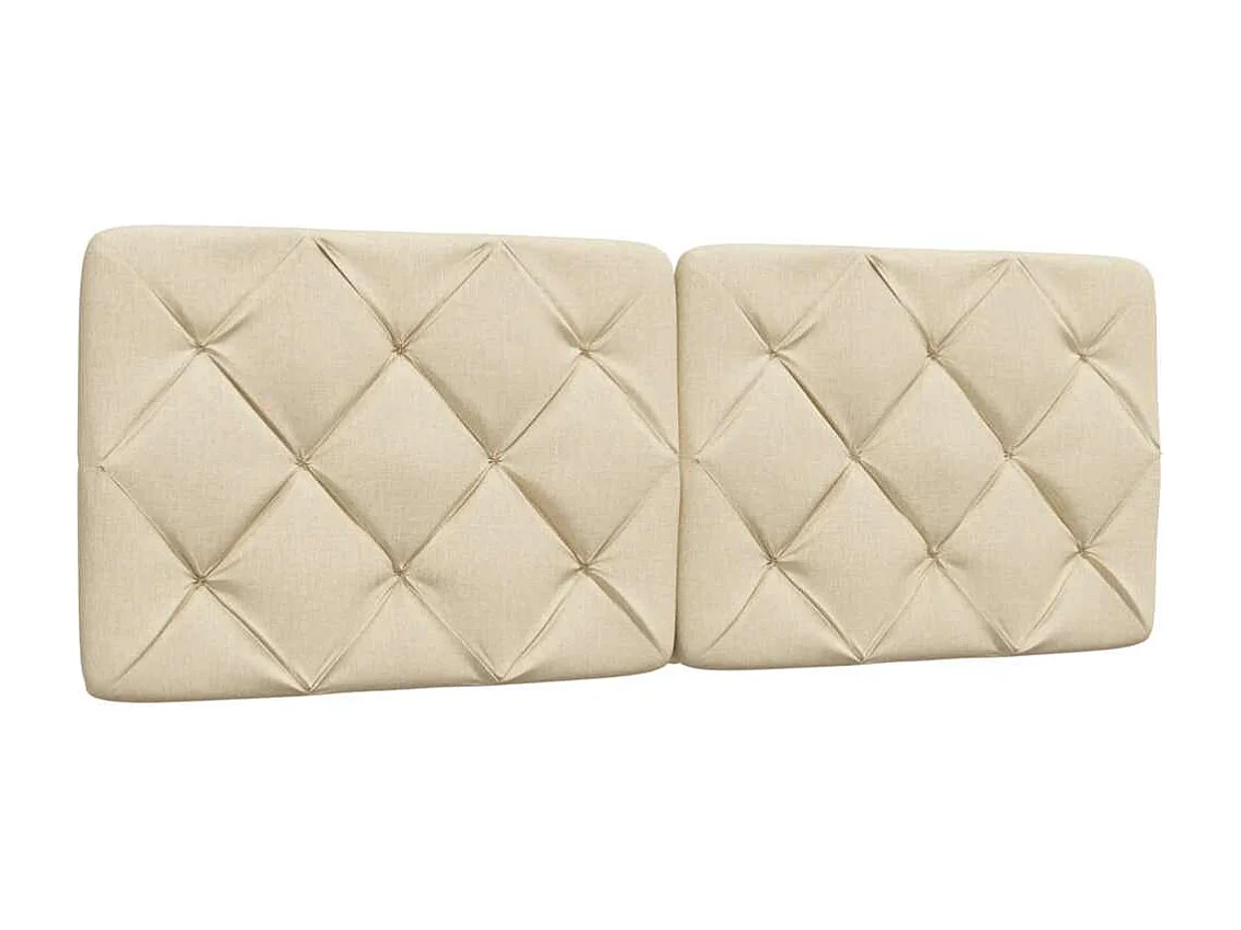 Bedframe zonder matras stof crèmekleurig 140x200 cm