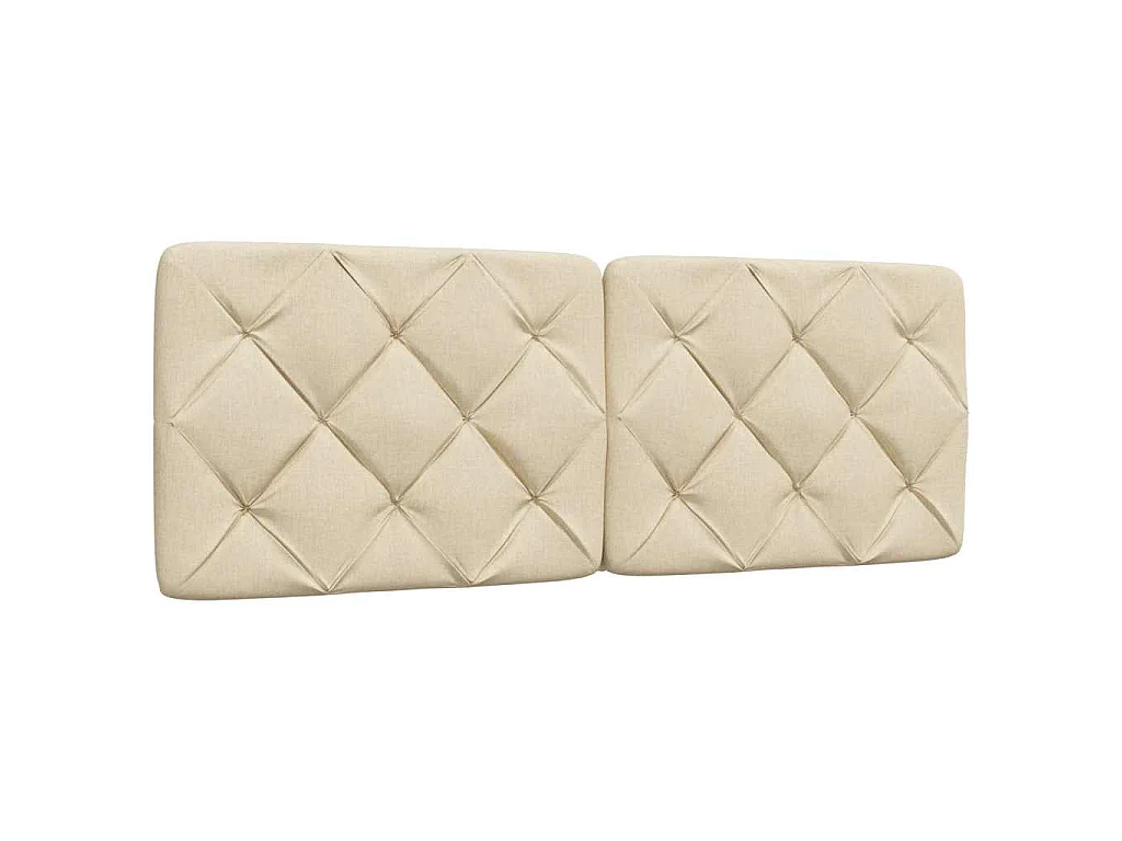 Bedframe zonder matras stof crèmekleurig 140x200 cm