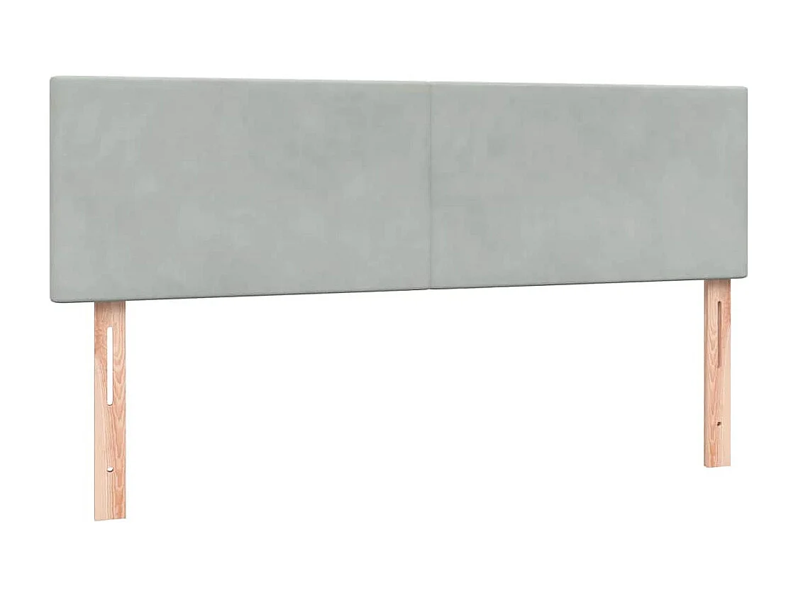 Boxspringbett mit Matratze Hellgrau 160x220 cm Samt