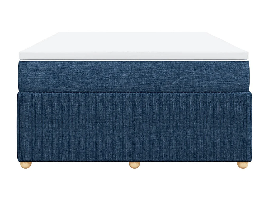 Sommier à lattes de lit avec matelas Bleu 160x200 cm Tissu