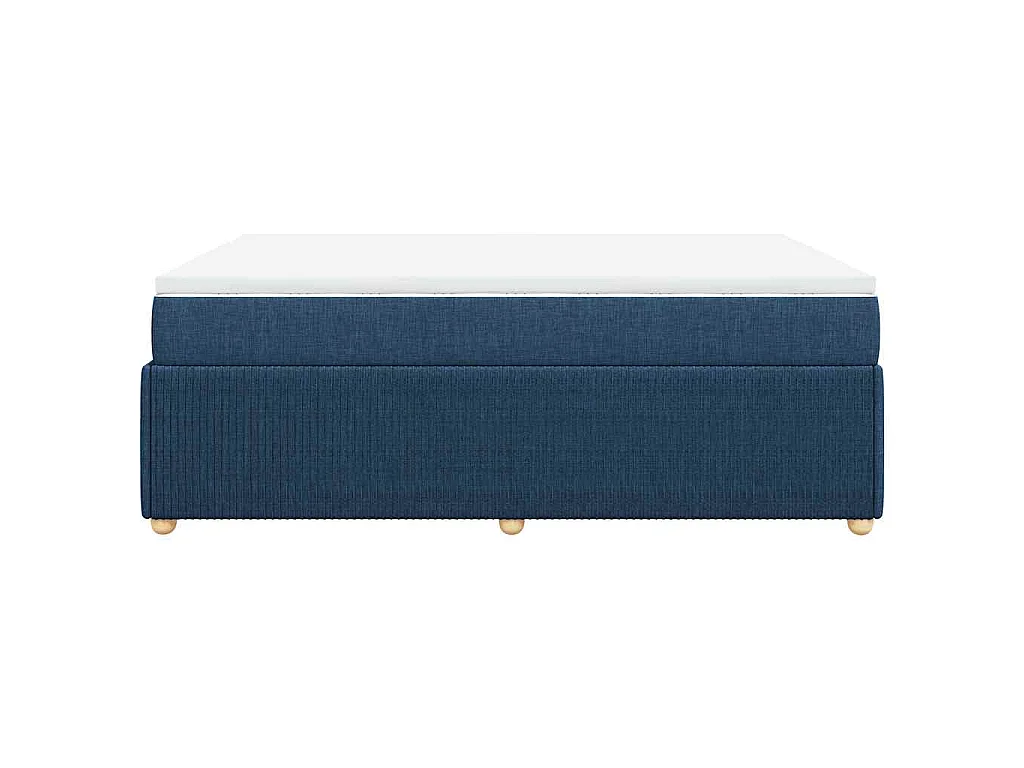 Boxspring met matras stof blauw 160x200 cm