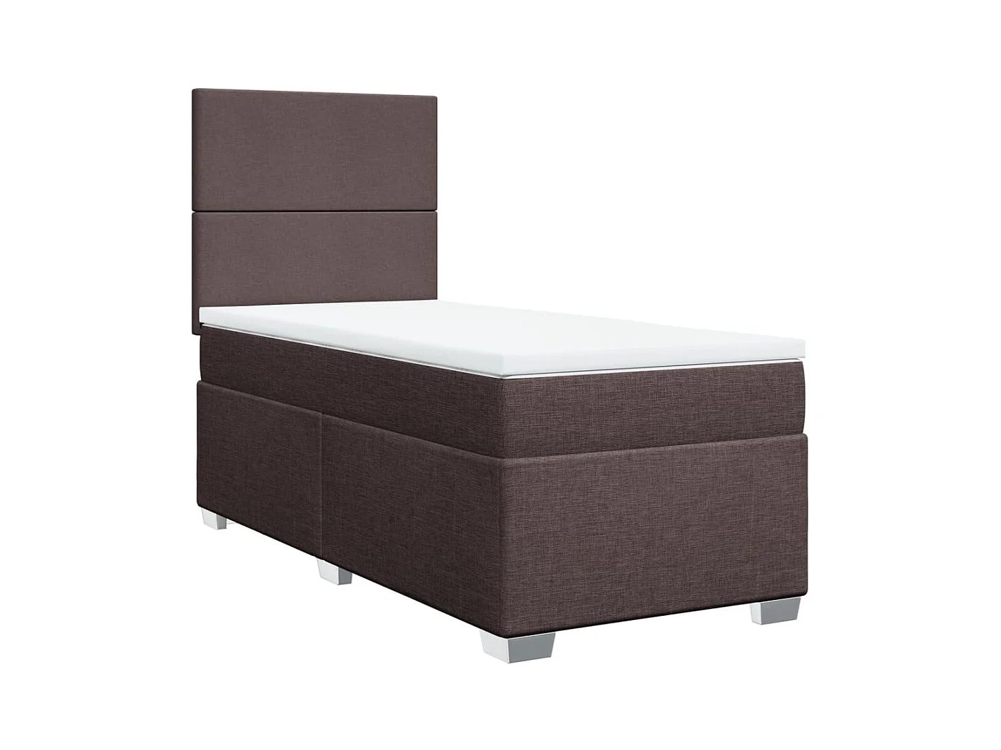 Sommier à lattes de lit avec matelas Marron foncé 90x200 cm